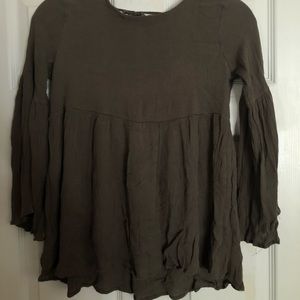 Flowy olive top